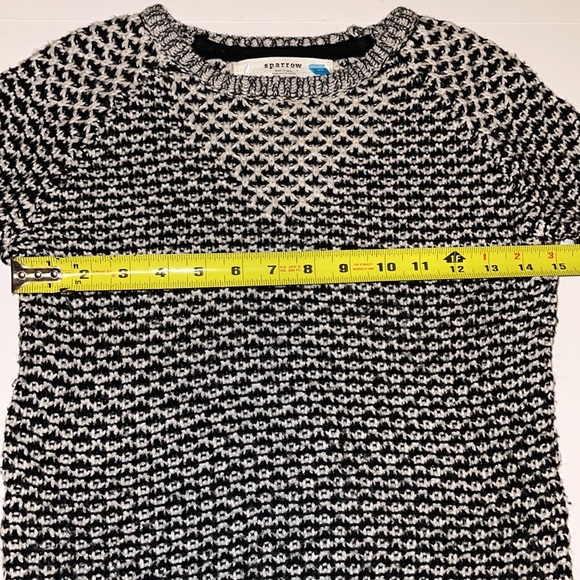 Anthropologie Sparrow Black and White Knit Sweater - Women’s Size XS - Picture 9 of 11